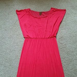 Coral maxi dress - fits sz M